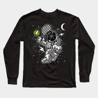 Astronaut Tennis Cosmos ATOM Coin To The Moon Crypto Token Cryptocurrency Blockchain Wallet Birthday Gift For Men Women Kids Long Sleeve T-Shirt